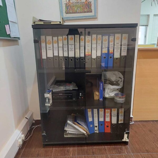 File Black Cabinet With 2 Doors